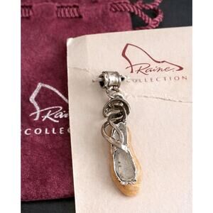 Raine Just the Right Shoe Sterling Silver En Pointe Ballet Shoe Pendant 25603
